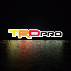 TRD Pro (heritage colours) - LED Lightbox Sign with detachable stand